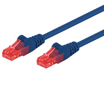 Cat6-anslutningskabel oskärmad (UTP) 1,5m blå