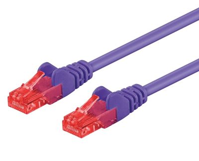 Cat6-anslutningskabel oskärmad (U/UTP) lila 5m