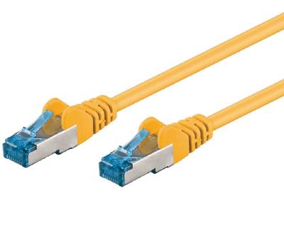 Cat6a anslutningskabel skärmad (S/FTP) gul 10m