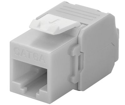 Modulär ramkontakt för panel 8/8-polig (RJ45/Cat6a) UTP grå Modulär ramkontakt för panel 8/8-polig (RJ45/Cat6a) UTP grå