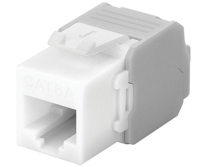 Modulär ramkontakt för panel 8/8-polig (RJ45/Cat6a) UTP vit