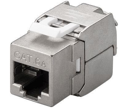 Modulär chassikontakt för panel 8/8-polig (RJ45/Cat6a) STP