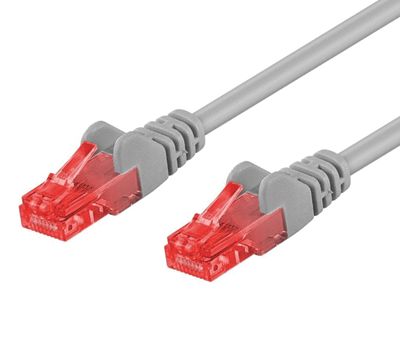 Cat6-anslutningskabel oskärmad U/UTP Cu grå 7,5m