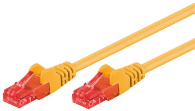 Cat6-anslutningskabel oskärmad (UTP) 1,5m gul