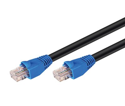 Cat6-anslutningskabel oskärmad U/UTP PE svart 10m