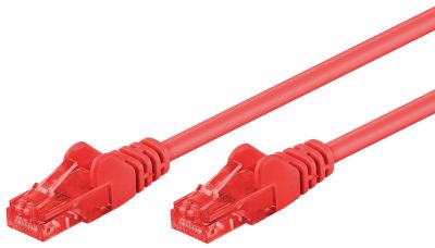 Cat6-anslutningskabel oskärmad (UTP) 1,5m röd