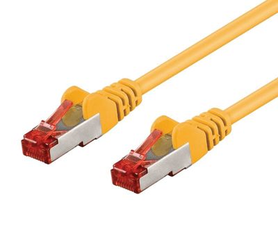 Cat6-anslutningskabel skyddad S/FTP gul 25m