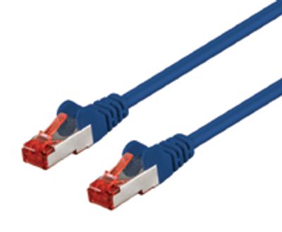 Cat6-anslutningskabel skyddad (S/FTP) 1,5m blå