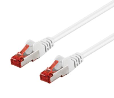 Cat6-anslutningskabel skyddad (S/FTP) 2m vit Cat6-anslutningskabel skyddad (S/FTP) 2m vit