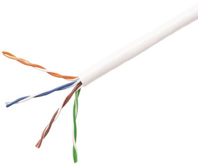 LAN-kabel Cat6 (patch) U/UTP vit 100m/rulle