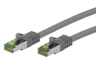 Cat8.1 anslutningskabel skyddad (S/FTP) grå 0,25m