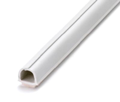 Kabelkanal med självhäftande fäste 5,5x5mm vit 4x1m/förp