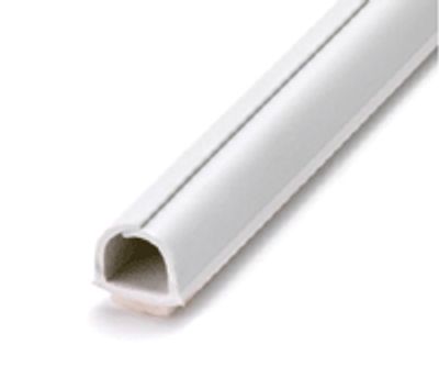 Kabelkanal med självhäftande fäste 8x7mm vit 4x1m/förp