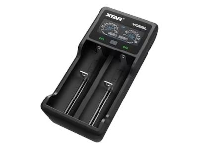 Laddare för två 3,6-3,7V Li-Ion-batterier / två 1,2V NiMh-batterier