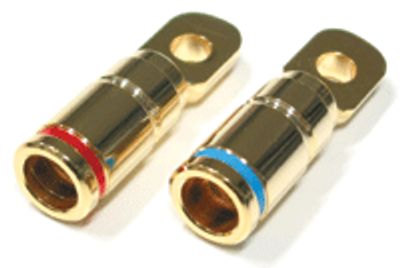 Förgyllda ringkabelskor 8mm AWG2 (34mm²) *