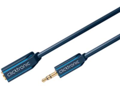 3,5 mm hörlursförlängningskabel förgylld 5m Clicktronic