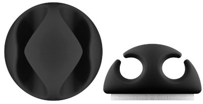 Kabelhållare med självhäftande tejp plast svart 6 st/förp Kabelhållare med självhäftande tejp plast svart 6 st/förp