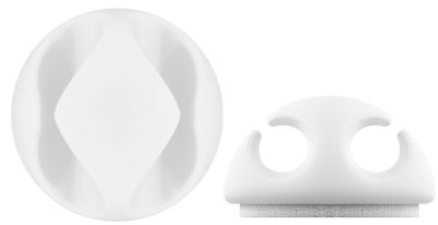 Kabelhållare med självhäftande tejp plast vit 6 st/fp