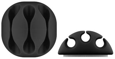 Kabelhållare med självhäftande tejp plast svart 4 st/förp