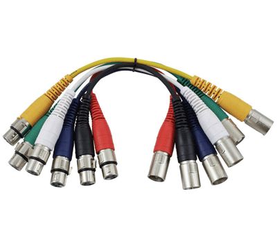 XLR-mikrofonkabelset hane/hona 6 st 0,3 m *