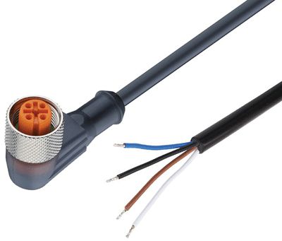 Sensor kabel M12 4-polig hona/vinkel 10m (CONB14NF-A10)