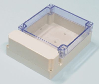 Väggmonteringslåda 160x211x70,5mm grå/transparent