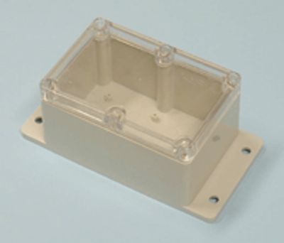 Väggmonteringsbox 120x80x65mm grå/transparent Väggmonteringsbox 120x80x65mm grå/transparent