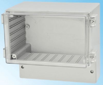 Väggmonteringsbox IP65 165x158x121mm grå/transparent