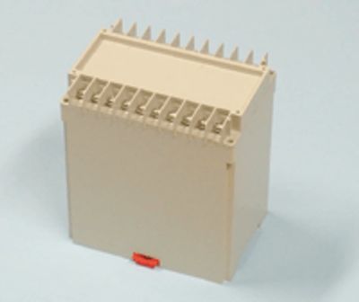 Plastkapsling för DIN-skena 100x72x112,6 mm grå * Plastkapsling för DIN-skena 100x72x112,6 mm grå *