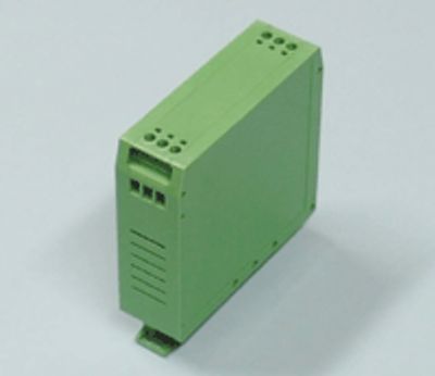 Plastkapsling för DIN-skena 25x79,5x74 mm grön