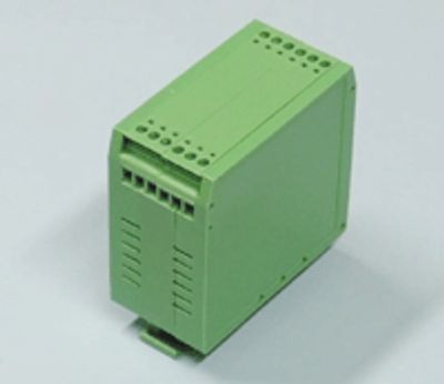 Plastkapsling för DIN-skena 40x79,5x74mm grön * Plastkapsling för DIN-skena 40x79,5x74mm grön *