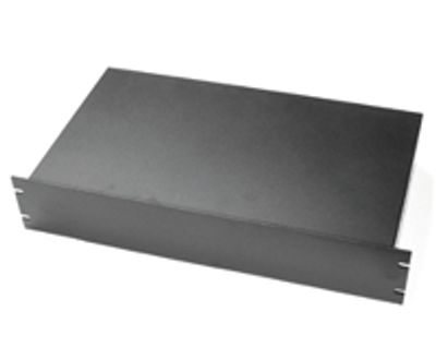 19" enhetshölje 2U 445x84x250mm svart