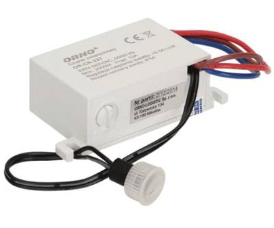 Skymningsbrytare med sensor IP20/IP54 230Vac 10A 2000W