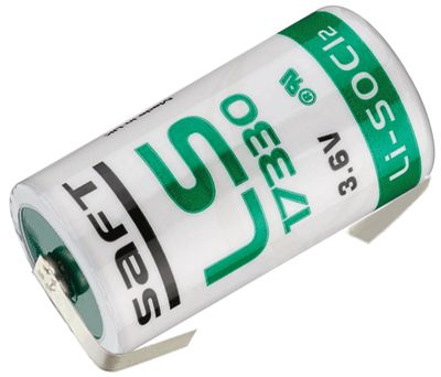 Litiumbatteri med lödöron 3,6V 2100mAh 2/3A (LS17330CNR)