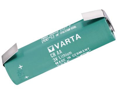 Litiumbatteri med lödöron AA 3V 2000mAh
