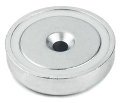 Permanentmagnet med monteringshål Neodymium N42 60x15mm