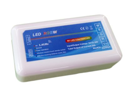 Fjärrstyrd RGBW-LED-ljusregulator 4x6A 12Vdc/288W 24Vdc/576W (CTR-RGBW-6A-TX-02)