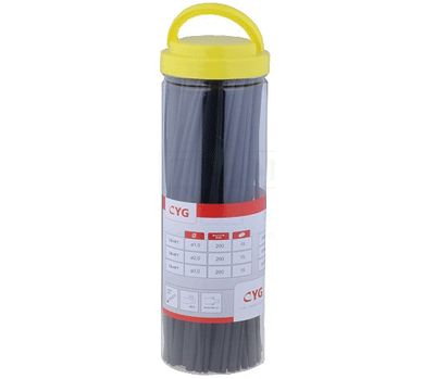 Svart krympslangset 1-9 mm 80 st/fp