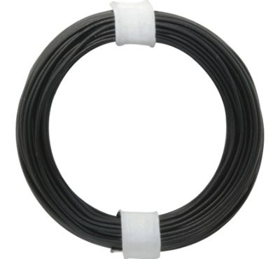 Anslutningskabel 60Vdc 0,14mm² svart 10m/rulle (118-1)