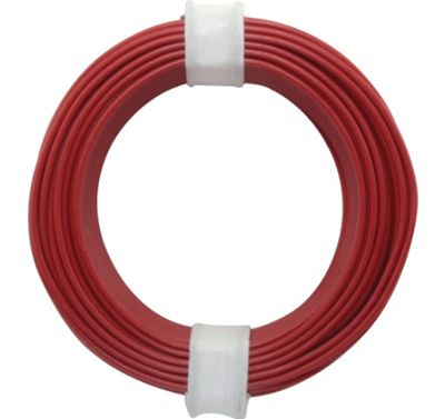 Anslutningskabel 60Vdc 0,5mm röd 10m/rulle (105-0)