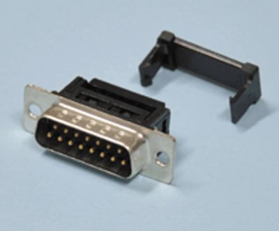 D-kontakt för flatkabel 15-polig hane *