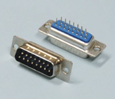 D-kontakt för kretskort rak 15-polig hane