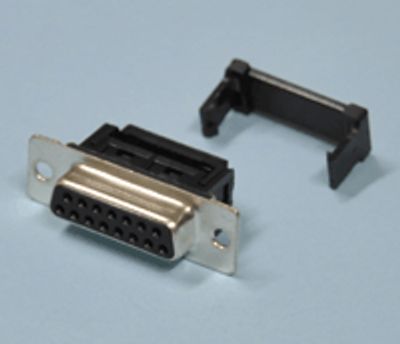 D-kontakt för flatkabel 15-polig hona