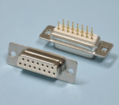 D-kontakt för kretskort rak 15-polig hona