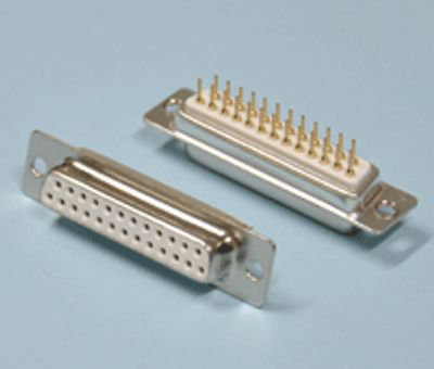 D-kontakt för kretskort rak 25-polig hona