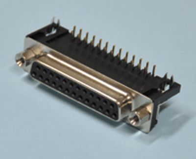 D-kontakt för kretskort vinkel (lång) 25-polig hona