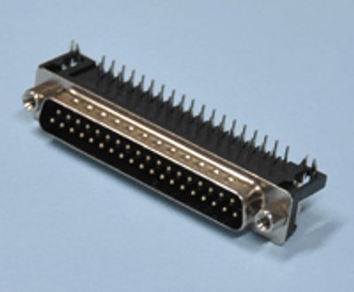 D-kontakt för kretskort vinkel (kort) 37-polig hane