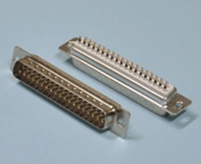 D-kontakt lödbar 37-polig hane