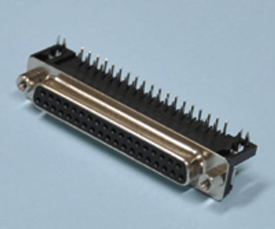 D-kontakt för kretskort vinkel (kort) 37-polig hona