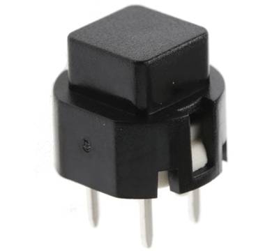 Knapp för kretskort 1xOFF-(ON) 0,1A 32Vdc svart (D6C90 F1 LFS)